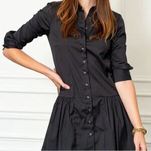 THE LONG SLEEVE DROP WAIST SHIRT DRESS - Leopard Print, Size: S, NWT